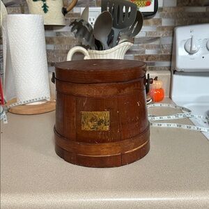 Vintage Wooden Firkin bucket